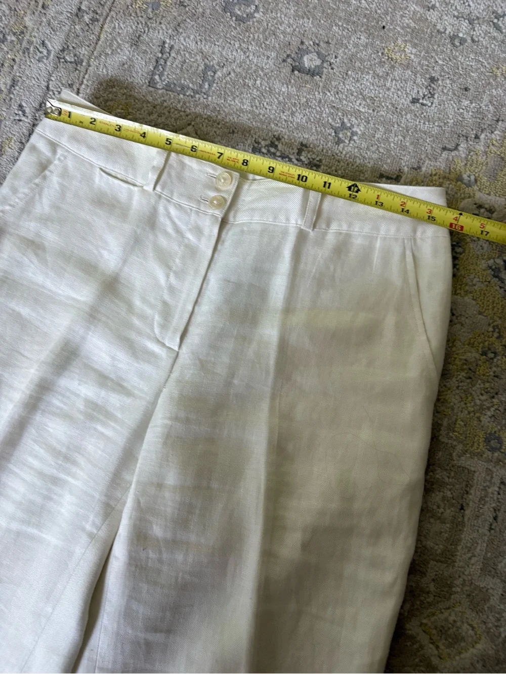 Lauren Ralph Lauren White Linen Trousers